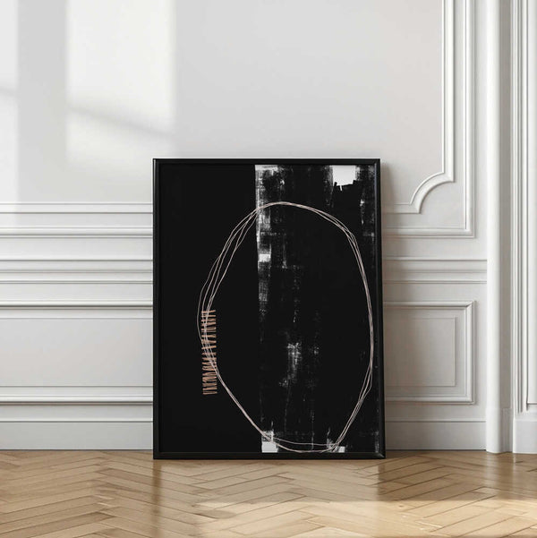 Tablou înramat „Abstract Black And White Artwork” de uplusmestudio