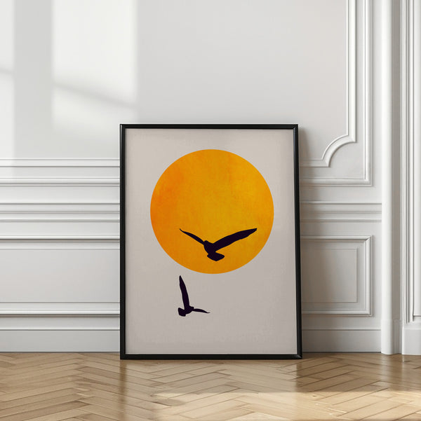 Tablou înramat „Birds In the Sky” de Kubistika