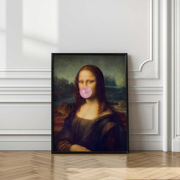 Tablou înramat „Mona Lisa Bubble Gum” de Taudalpoi