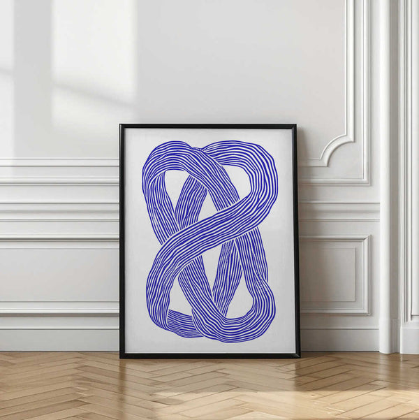 Tablou înramat „Blue Infinity Loop” de Treechild