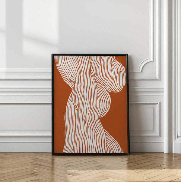 Tablou înramat „Curved Line Dance” de Treechild