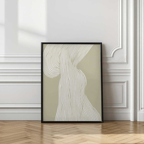 Tablou înramat „Flowing Lines Canvas” de Treechild