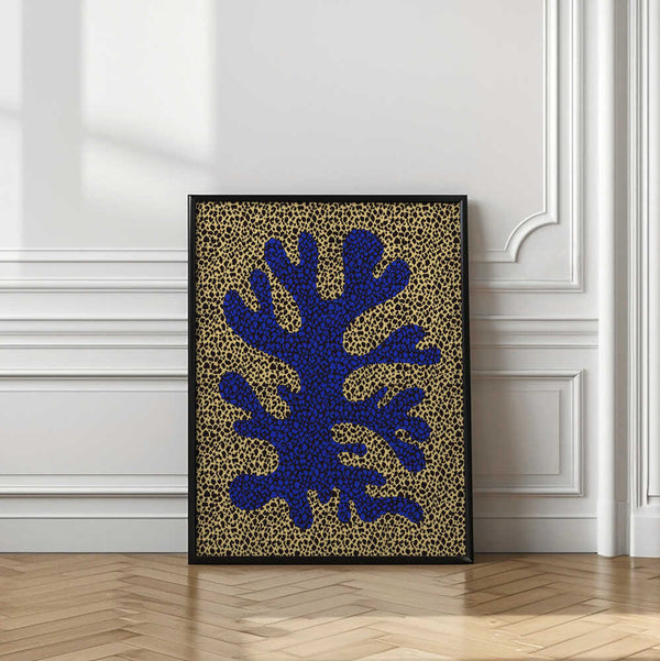 Tablou înramat „Blue and Yellow Coral pattern” de Little Dean