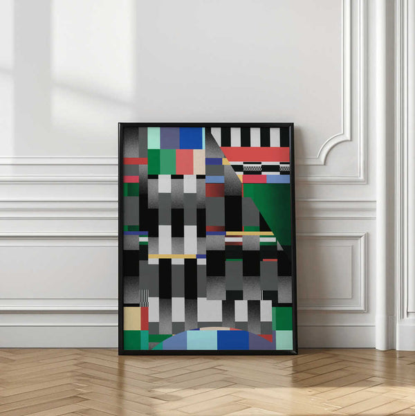 Tablou înramat „Glitch abstract artwork 01” de Little Dean