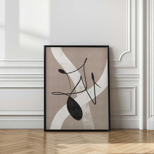 Tablou înramat „Beige abstract No.2” de Anne-Marie Volfova