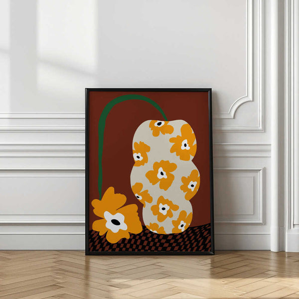 Tablou înramat „Blooms & Pottery” de Miho Art Studio