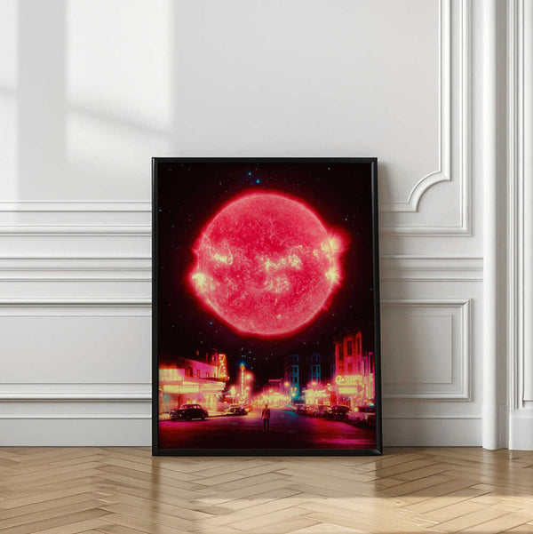 Tablou înramat „Neon Nightfall” de Taudalpoi