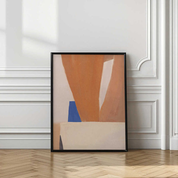 Tablou înramat „Warm Earth Tones And Bold Geometric Shapes” de Little Dean