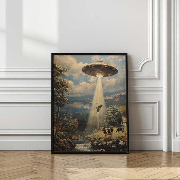 Tablou înramat „Alien Cowspiracy” de Dikhotomy