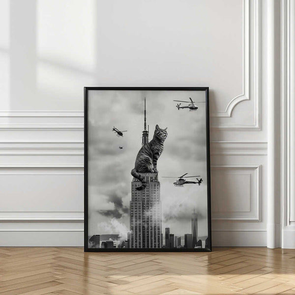 Tablou înramat „Cat on top” de Dikhotomy