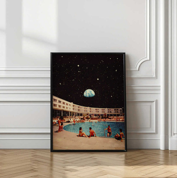 Tablou înramat „Lunar Pool” de Taudalpoi