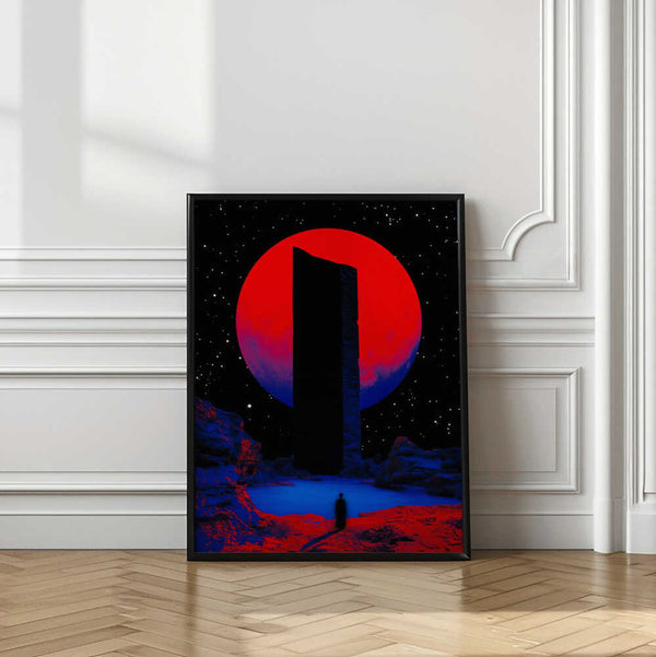 Tablou înramat „Red Moon Aura” de Taudalpoi