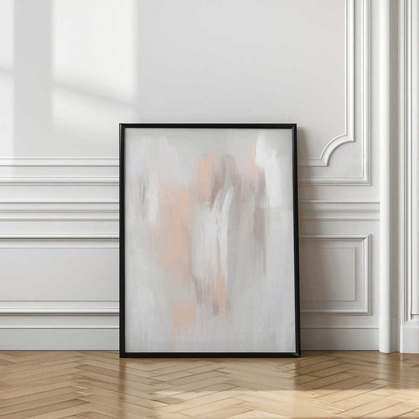 Tablou înramat „Soft Neutral Tones with Delicate Brushstrokes” de uplusmestudio