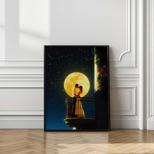 Tablou înramat „Love Under the Moon” de Taudalpoi