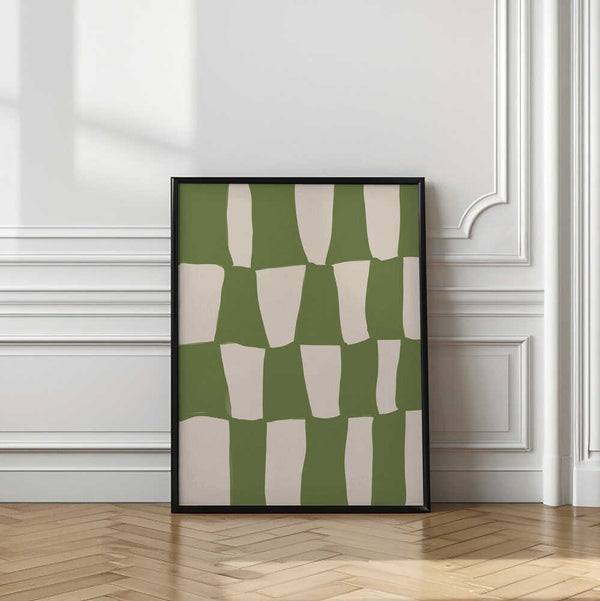 Tablou înramat „Rhythmic Greens” de Treechild