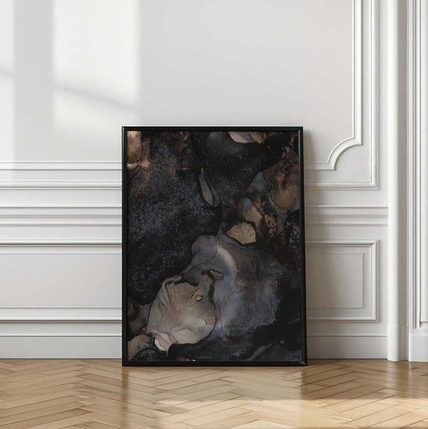 Tablou înramat „Swirling Dark and Earthy Tones” de uplusmestudio