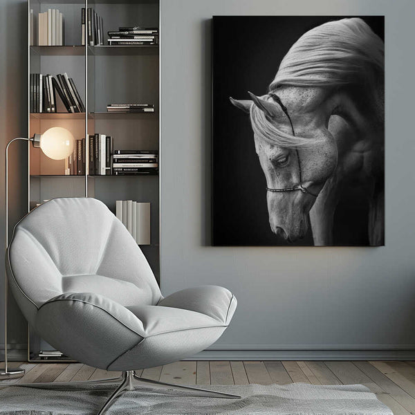 Tablou canvas „white stallion” de Ulrike Leinemann