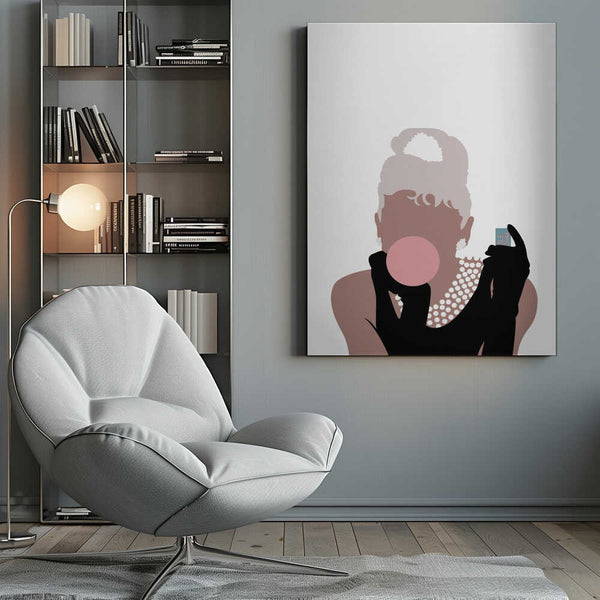 Tablou canvas „Bubblegum Girl” de Pictufy Studio II