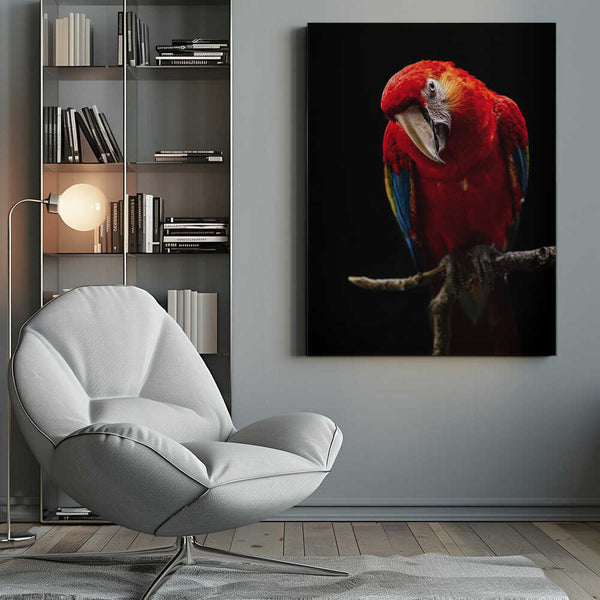Tablou canvas „Portrait of Scarlet Macaw” de Andi Halil