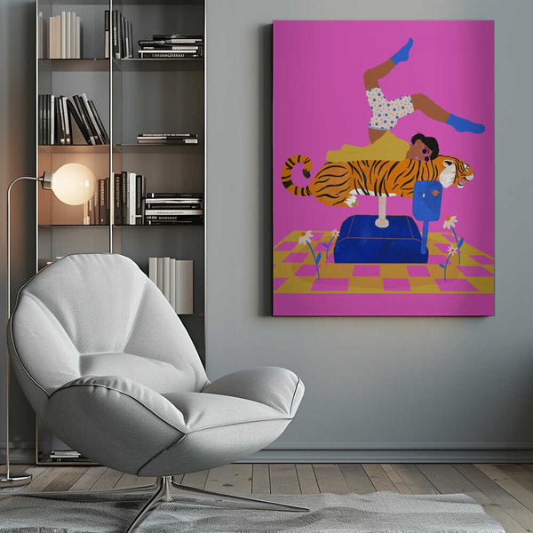 Tablou canvas „Put a tiger in your heart” de Jota de jai