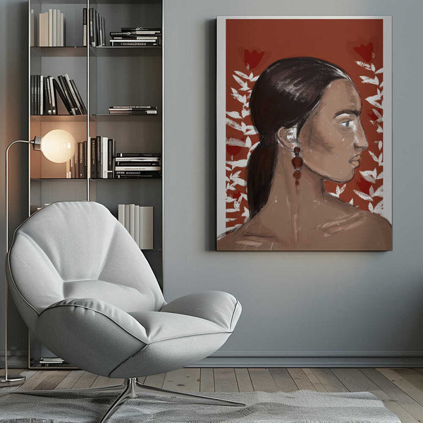 Tablou canvas „Crimson Elegance” de Treechild
