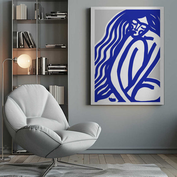 Tablou canvas „Blue Contours” de Treechild