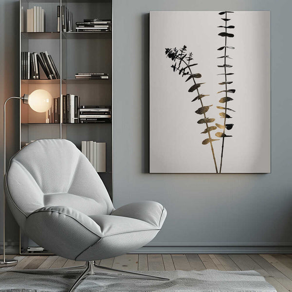Tablou canvas „Eucalyptus Dark Gold” de Kubistika