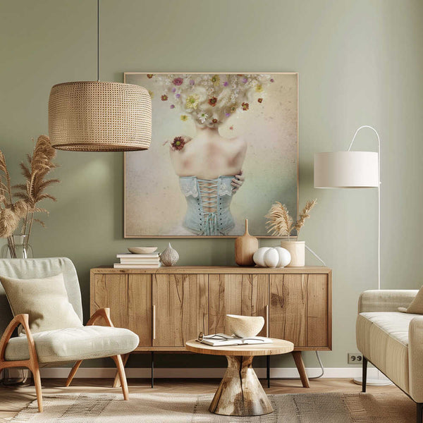 Tablou canvas „Girl of the flower garden” de Kiyo Murakami