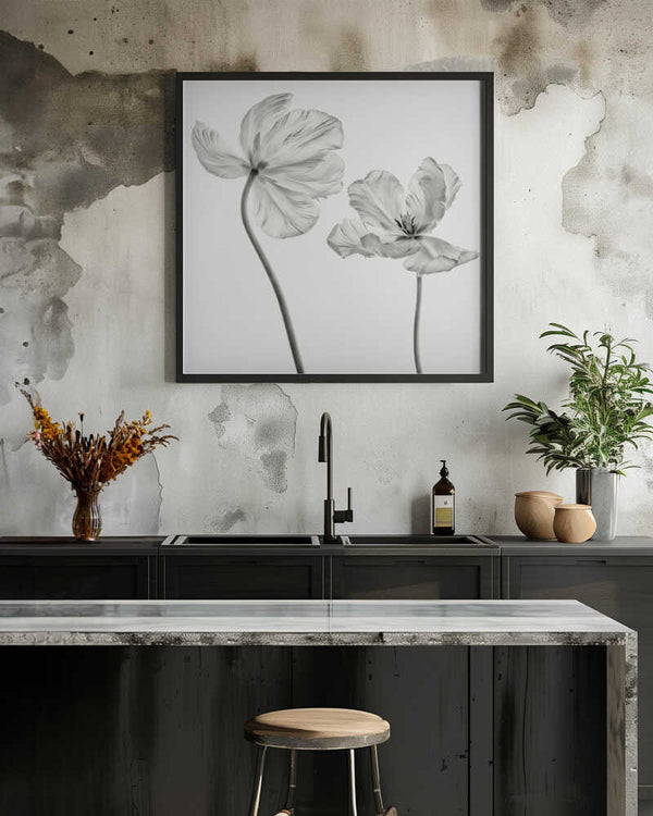 Tablou înramat „Same tulip : front- and backview” de Lotte Grønkjær