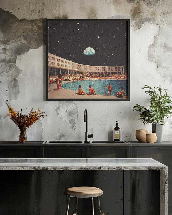 Tablou înramat „Lunar Pool” de Taudalpoi