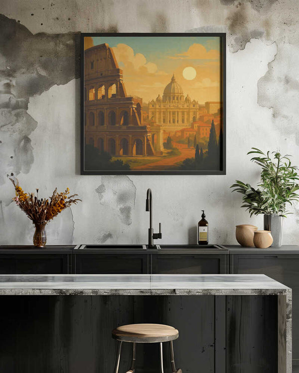 Tablou înramat „Rome At Golden Dawn” de Taudalpoi