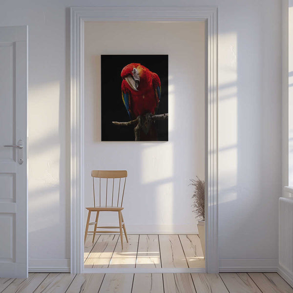 Tablou canvas „Portrait of Scarlet Macaw” de Andi Halil