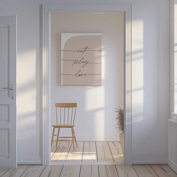 Tablou canvas „Eat Play Love” de uplusmestudio