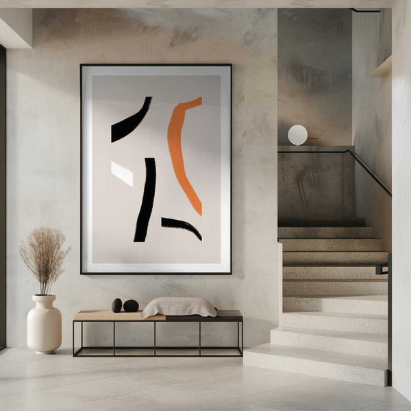 Tablou înramat „Colorful Curved Shapes” de uplusmestudio