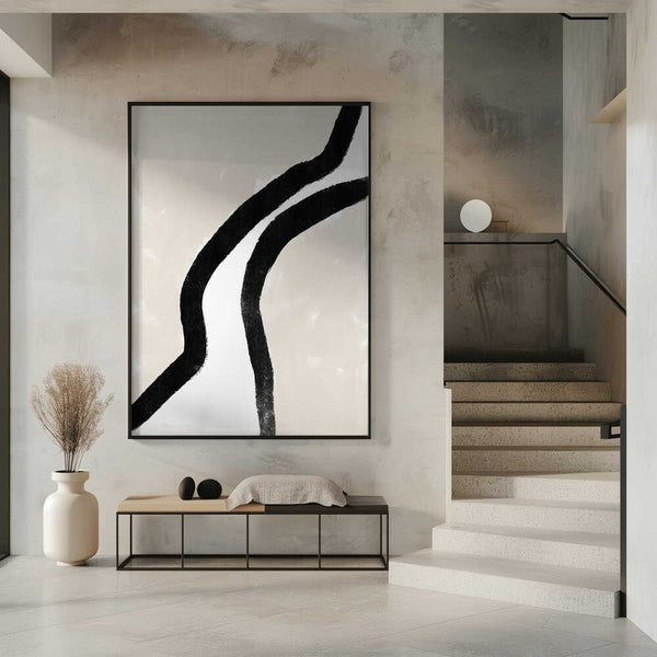 Tablou înramat „Bold Black Lines” de uplusmestudio