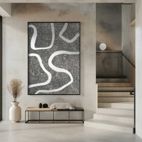 Tablou înramat „Curves in Contrast” de uplusmestudio