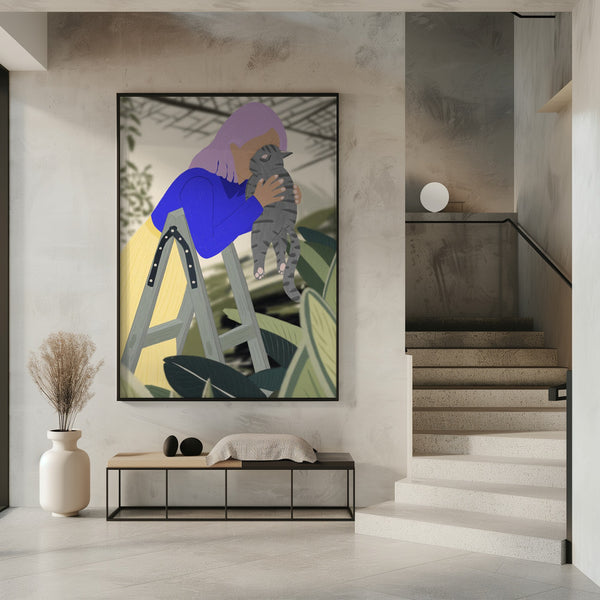 Tablou înramat „Hi Kitty, I love you!” de Jota de jai