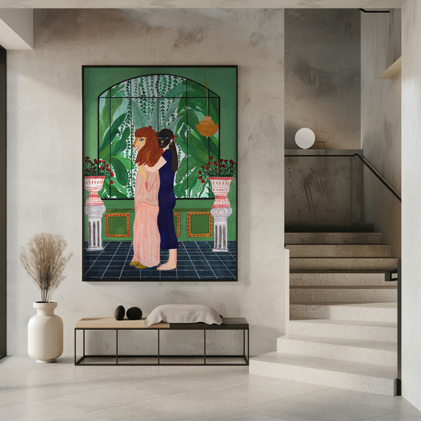 Tablou înramat „Lion Mom” de Jota de jai