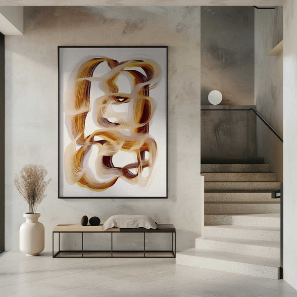 Tablou înramat „Flowing Amber Paths” de Treechild