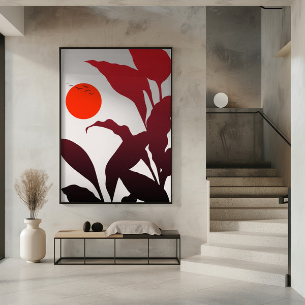 Tablou înramat „Tropical Sunset” de Kubistika