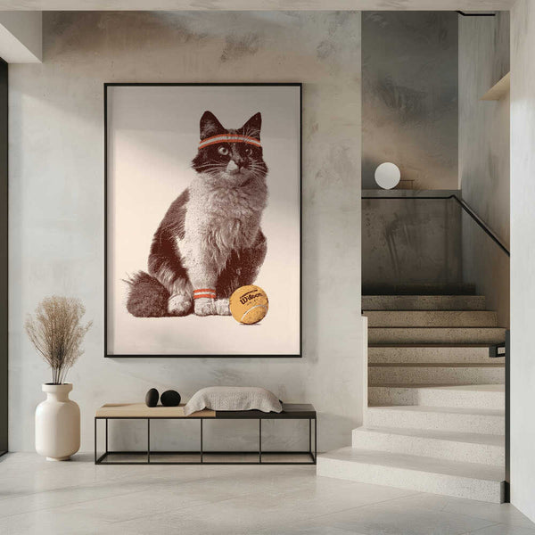 Tablou înramat „Chat Tennis” de Florent Bodart