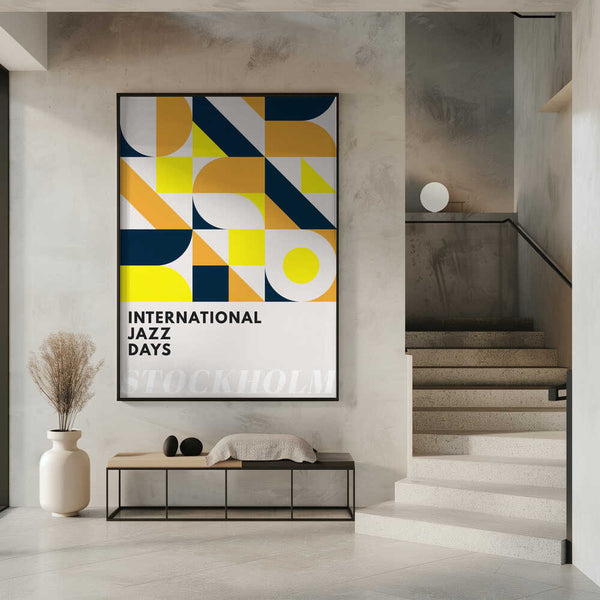 Tablou înramat „Jazz Days Stockholm” de Kubistika