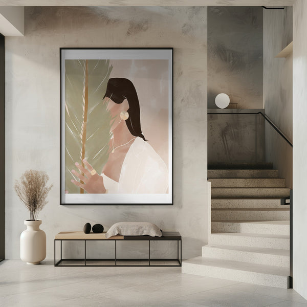 Tablou înramat „Plant Girl” de Ivy Green Illustrations