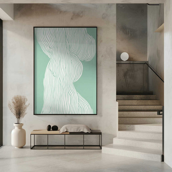 Tablou înramat „Flowing Line Elegance” de Treechild