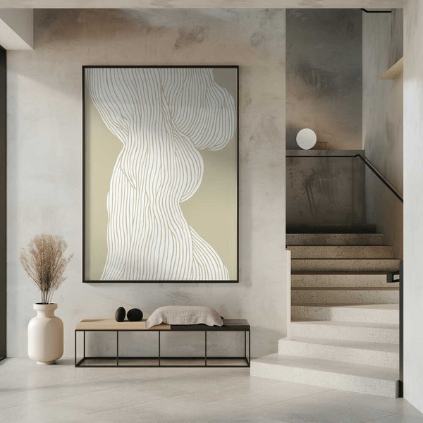 Tablou înramat „Flowing Lines Elegance” de Treechild