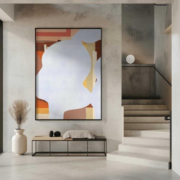 Tablou înramat „Geometric Shapes And Fluid Forms” de Little Dean