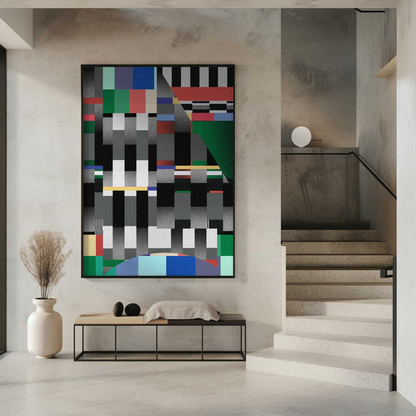 Tablou înramat „Glitch abstract artwork 01” de Little Dean