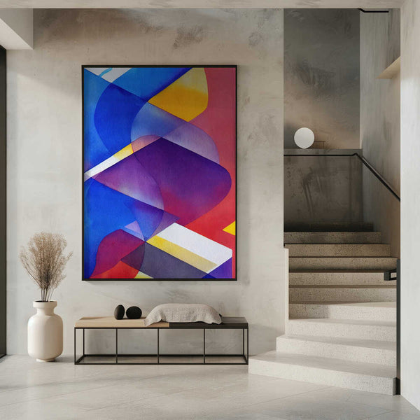 Tablou înramat „Vibrant Overlap” de Mauro