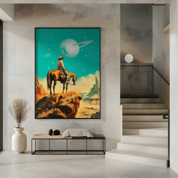 Tablou înramat „A Western Astronaut” de Taudalpoi