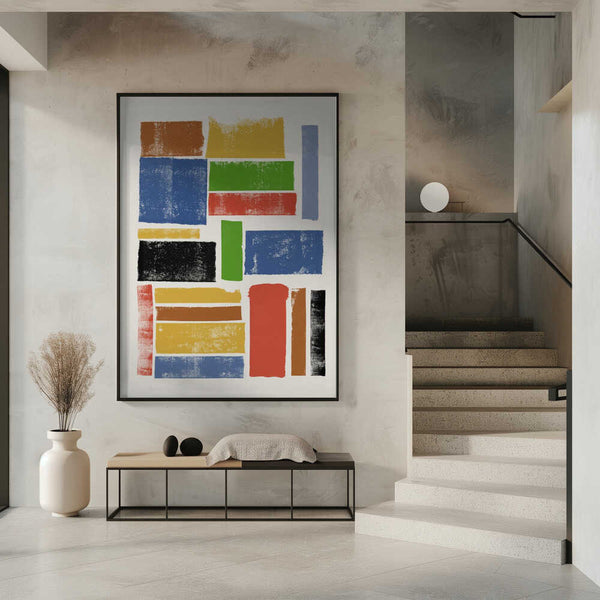 Tablou înramat „Color Block Harmony” de THE MIUUS STUDIO
